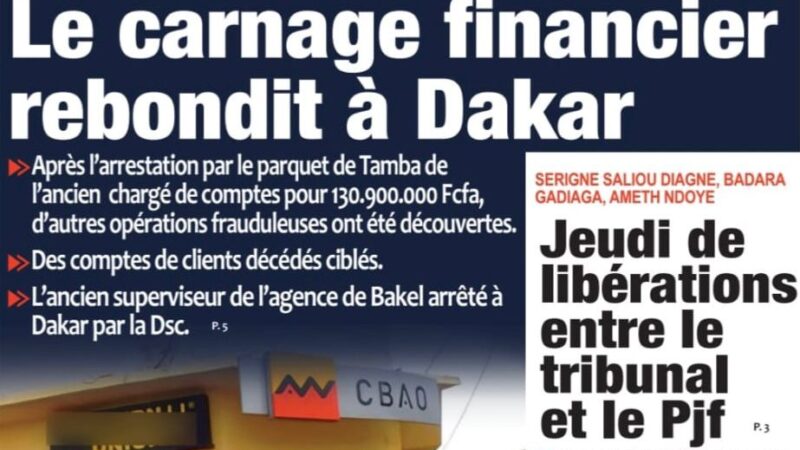 Découvrez les Unes des journaux sénégalais du vendredi 5 décembre 2025