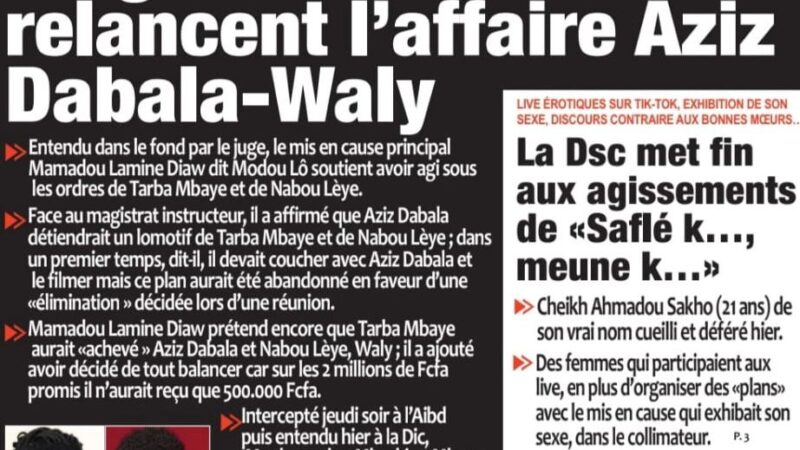 Découvrez les Unes des journaux sénégalais du samedi 20 décembre 2025