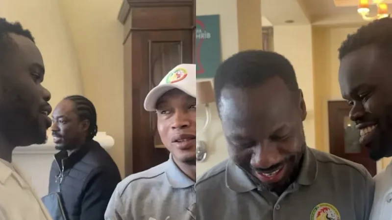 Rejoignant la pelouse après le sacre, la figure des arènes qui a tenu à marquer le coup auprès des nouveaux champions d’Afrique (Vidéo)