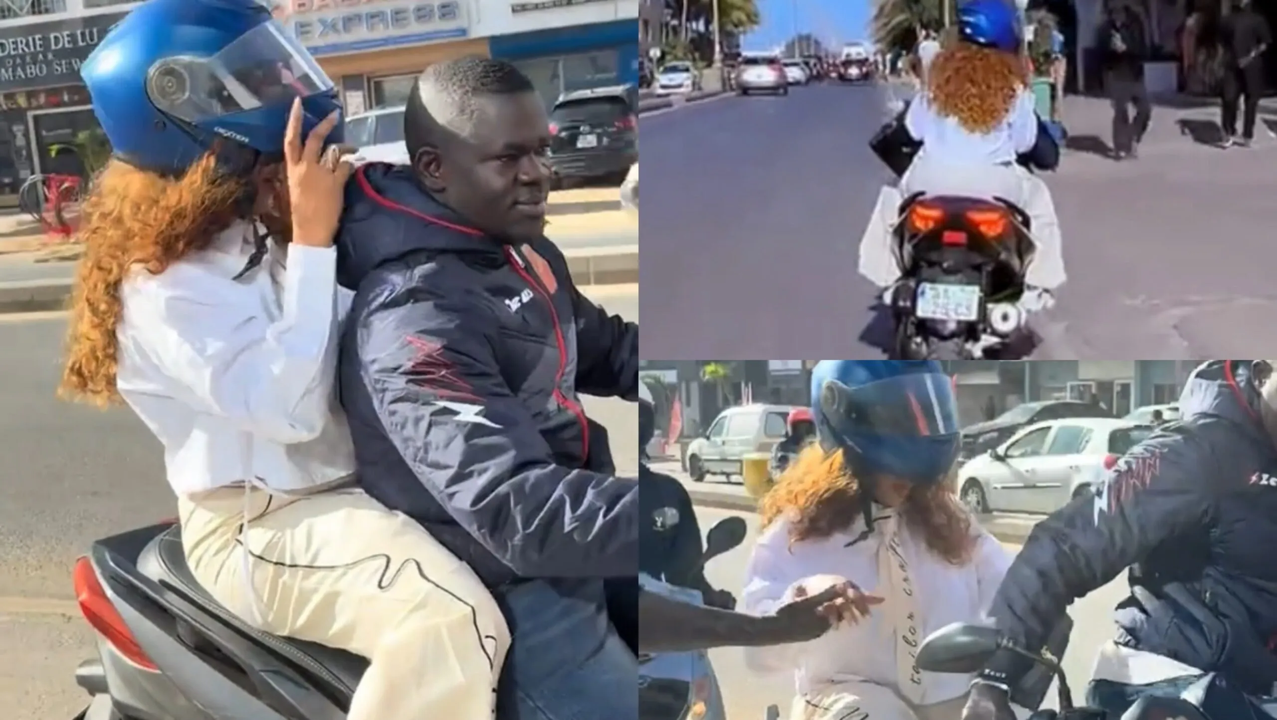 Viviane Chidid surprend les Dakarois en se déplaçant à moto