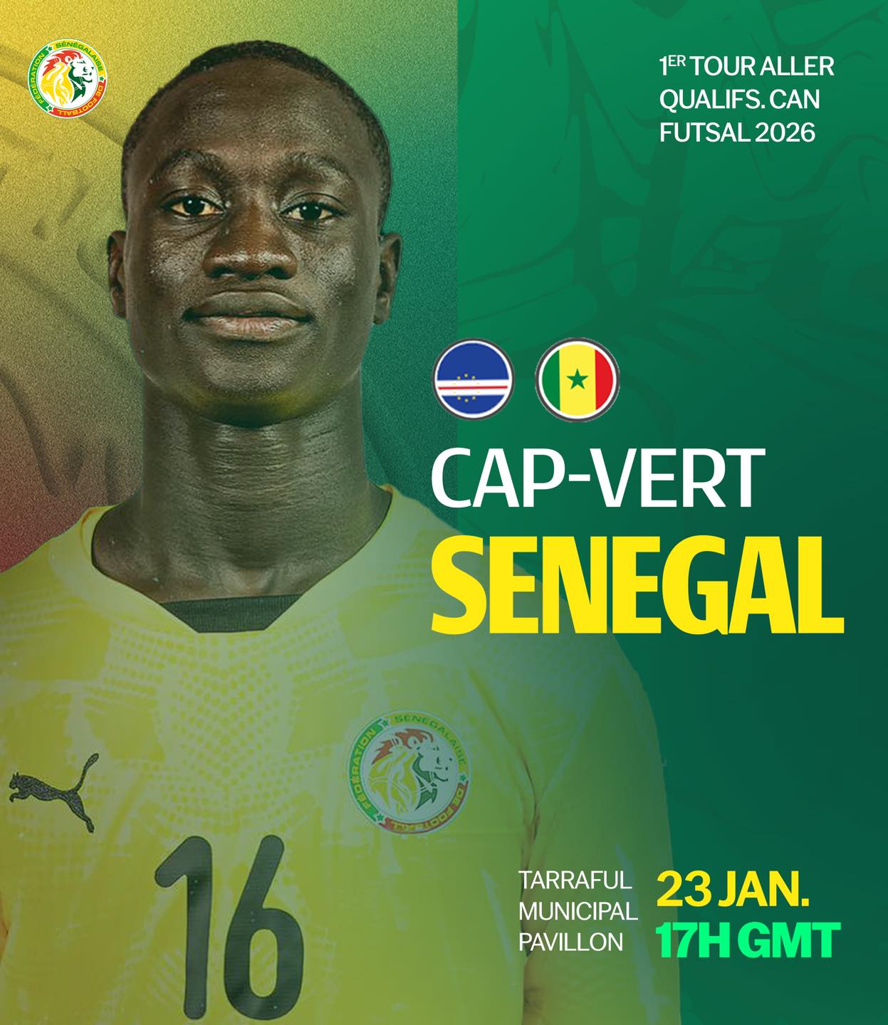 Qualification CAN Futsal 2026 : les Lions à l’attaque face au Cap-Vert pour une première victoire