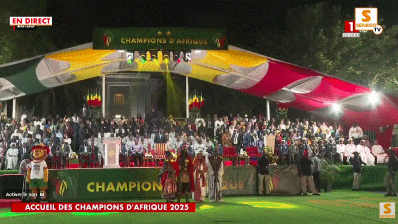 Direct : Suivez la cérémonie de réception des Lions champions d&rsquo;Afrique au Palais (vidéo)