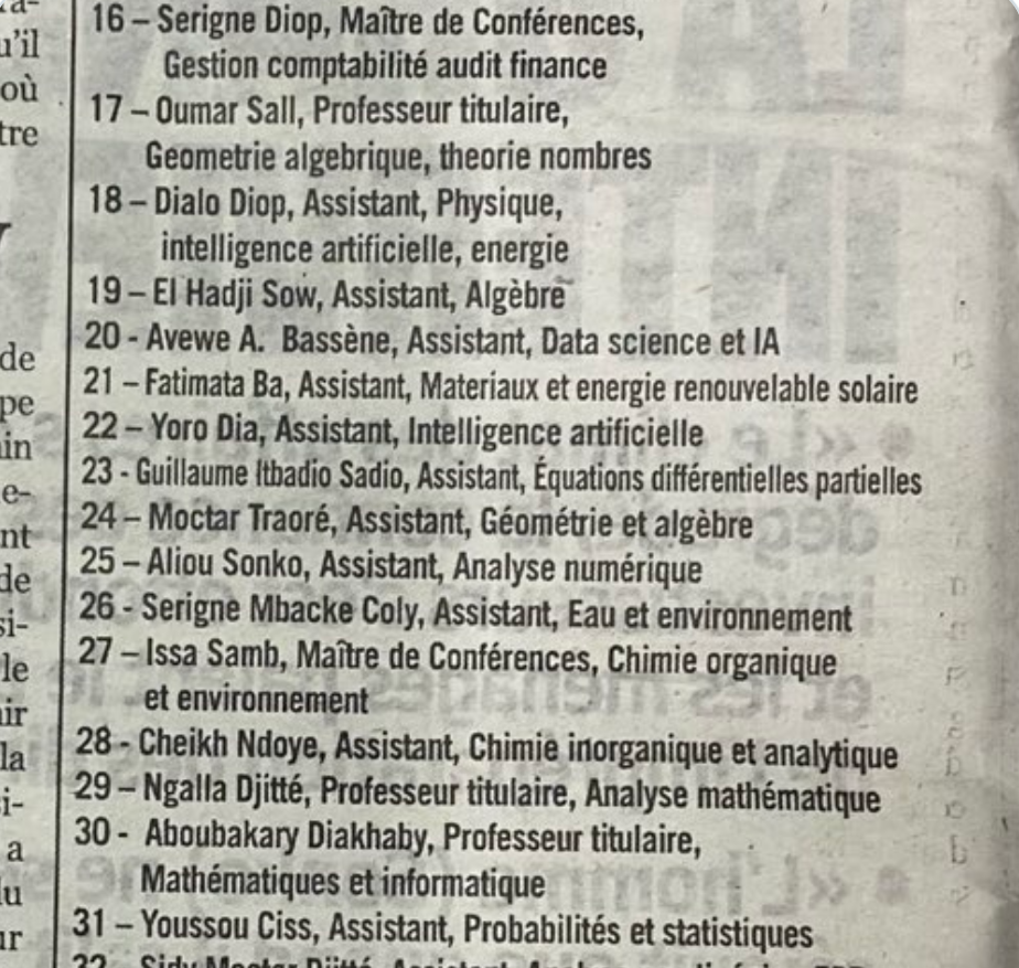 Guinée : 59 nouveaux enseignants-chercheurs, 75% à profils scientifiques (Liste)