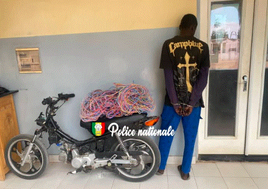 Fatick: un malfaiteur arrêté pour vols de fils électriques après exploitation d’un téléphone