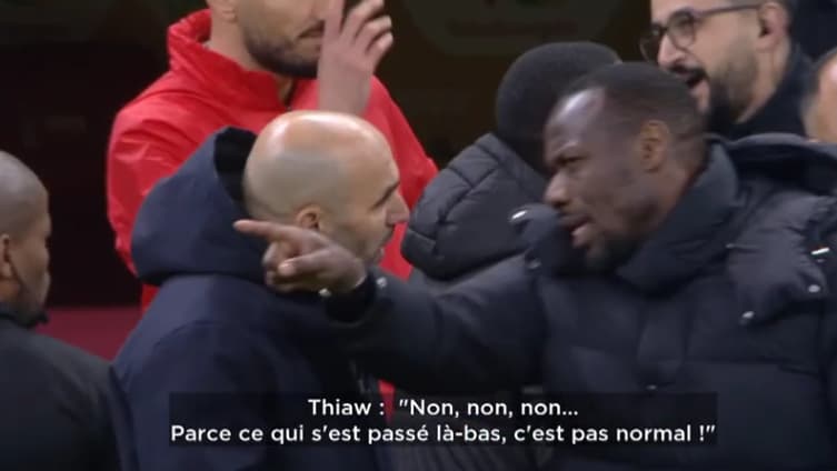« Ce qui s’est passé là-bas, c’est pas normal… », Le contenu de l&rsquo;échange tendue entre Pape Thiaw et Walid Redragui