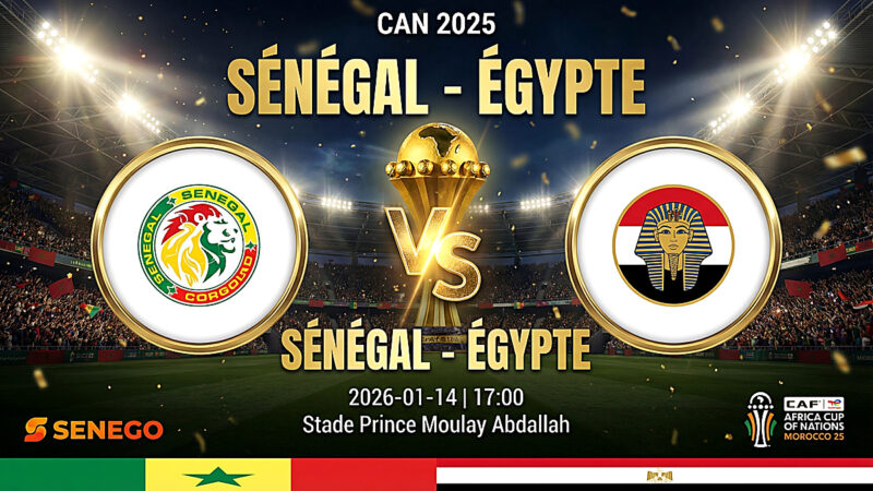 DIRECT – CAN 2025 : Suivez la demi-finale Sénégal vs Égypte en live sur Senego