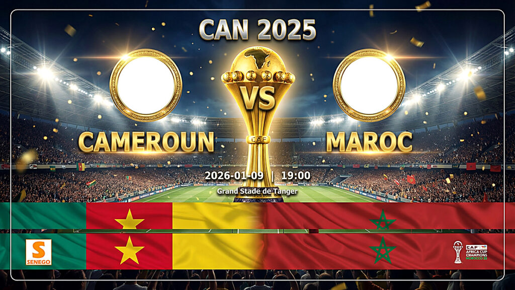 DIRECT – Quarts de finale CAN 2025 : Cameroun vs Maroc, suivez le choc en live sur Senego