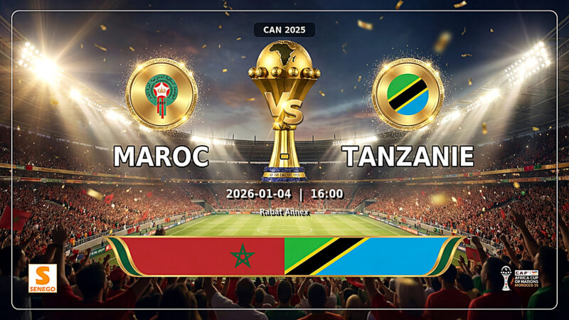 DIRECT – CAN 2025 : Maroc vs Tanzanie, suivez le huitième de finale en live sur Senego