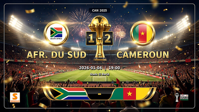 CAN 2025 : Le Cameroun dompte l&rsquo;Afrique du Sud (2-1) et file en quarts, découvrez les notes des joueurs