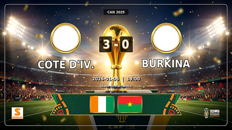 CAN 2025 : La Côte d&rsquo;Ivoire étrille le Burkina Faso (3-0) et file en quarts, découvrez les notes des joueurs