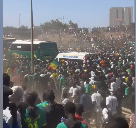 Une marée humaine accueille les Lions champions d’Afrique qui défilent vers le Palais de la République