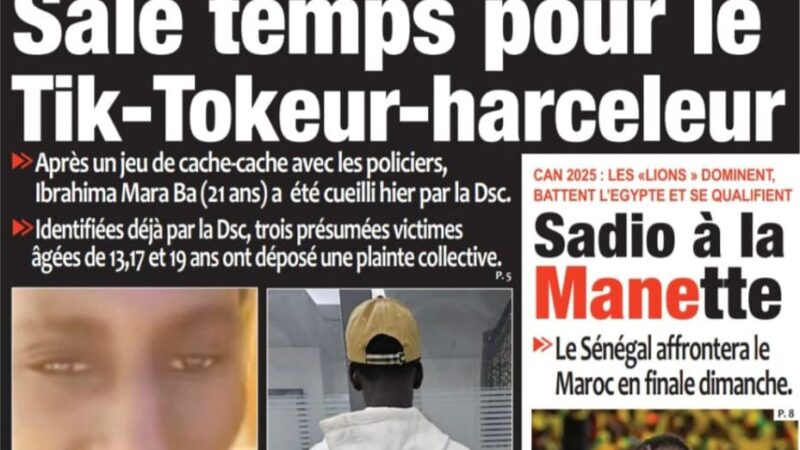 Découvrez les Unes des journaux sénégalais du jeudi 15 janvier 2026