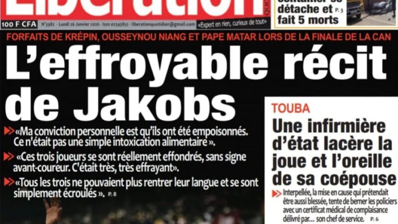 Découvrez les Unes des journaux sénégalais du lundi 26 janvier 2026