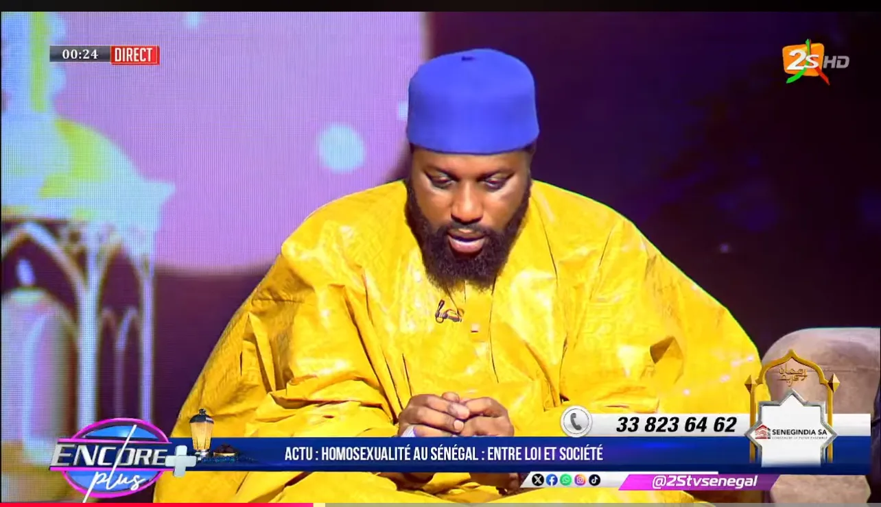 (Vidéo) Actes contre nature : le sort spirituel détaillé par Oustaz Abdou Aziz Doucouré sur le plateau de la 2STV