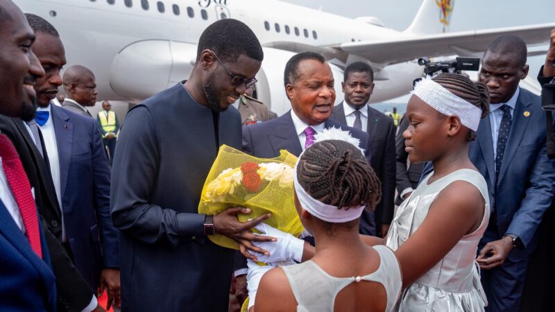 (Photos) Arrivée du Président Diomaye à Brazzaville pour une visite officielle