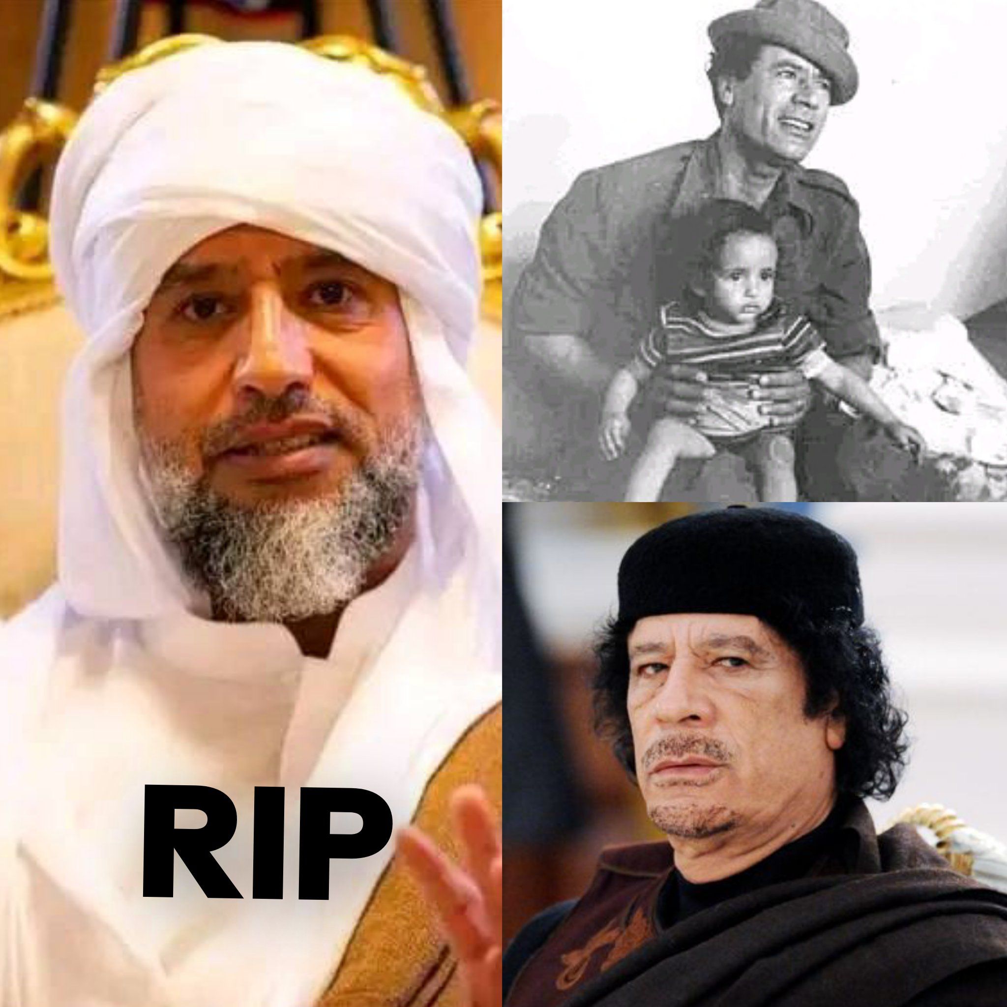 L’annonce du décès du fils du défunt leader libyen Khadafi