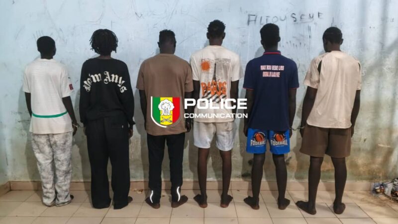 Jaxaay : 06 individus arrêtés pour des vols de motos à la machette, des jeunes filles utilisées comme appâts