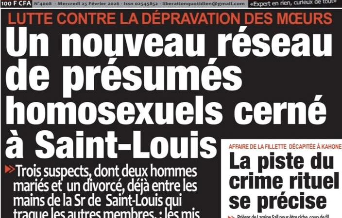 Découvrez les Unes des journaux sénégalais du mercredi 25 février 2026