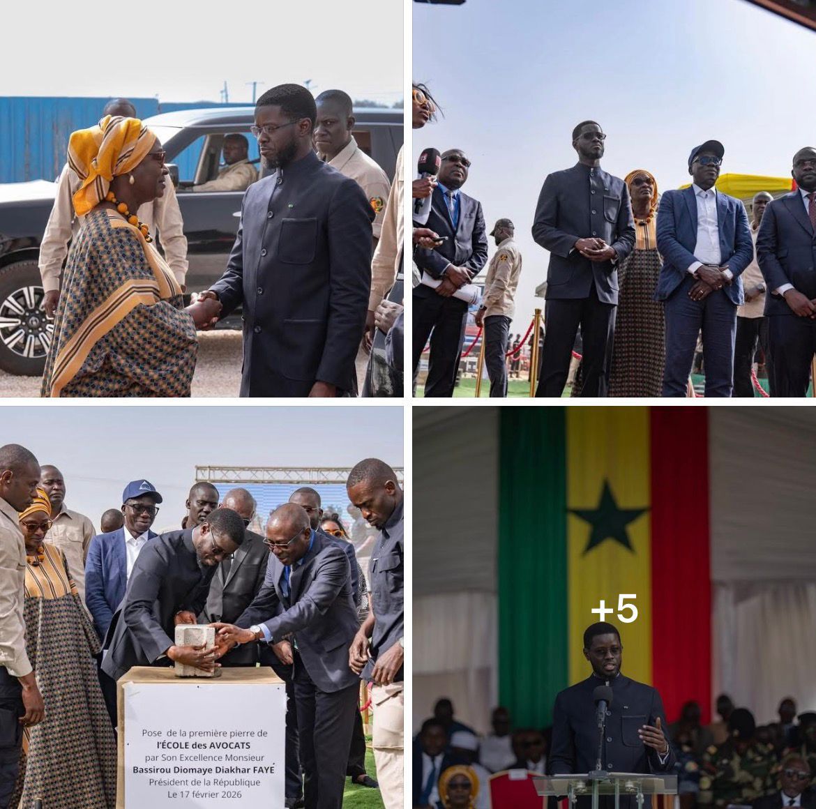 Justice : Diomaye Faye procède à la pose de la première pierre de l’École de formation du Barreau du Sénégal