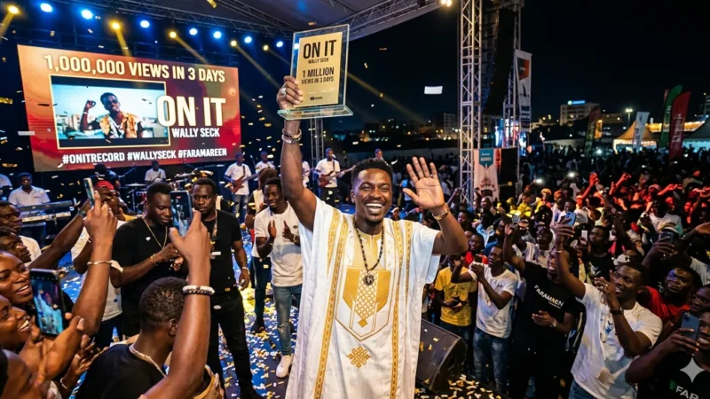 Sorti il y a 72 heures, le nouveau clip de Wally Seck franchit une barre symbolique sur YouTube