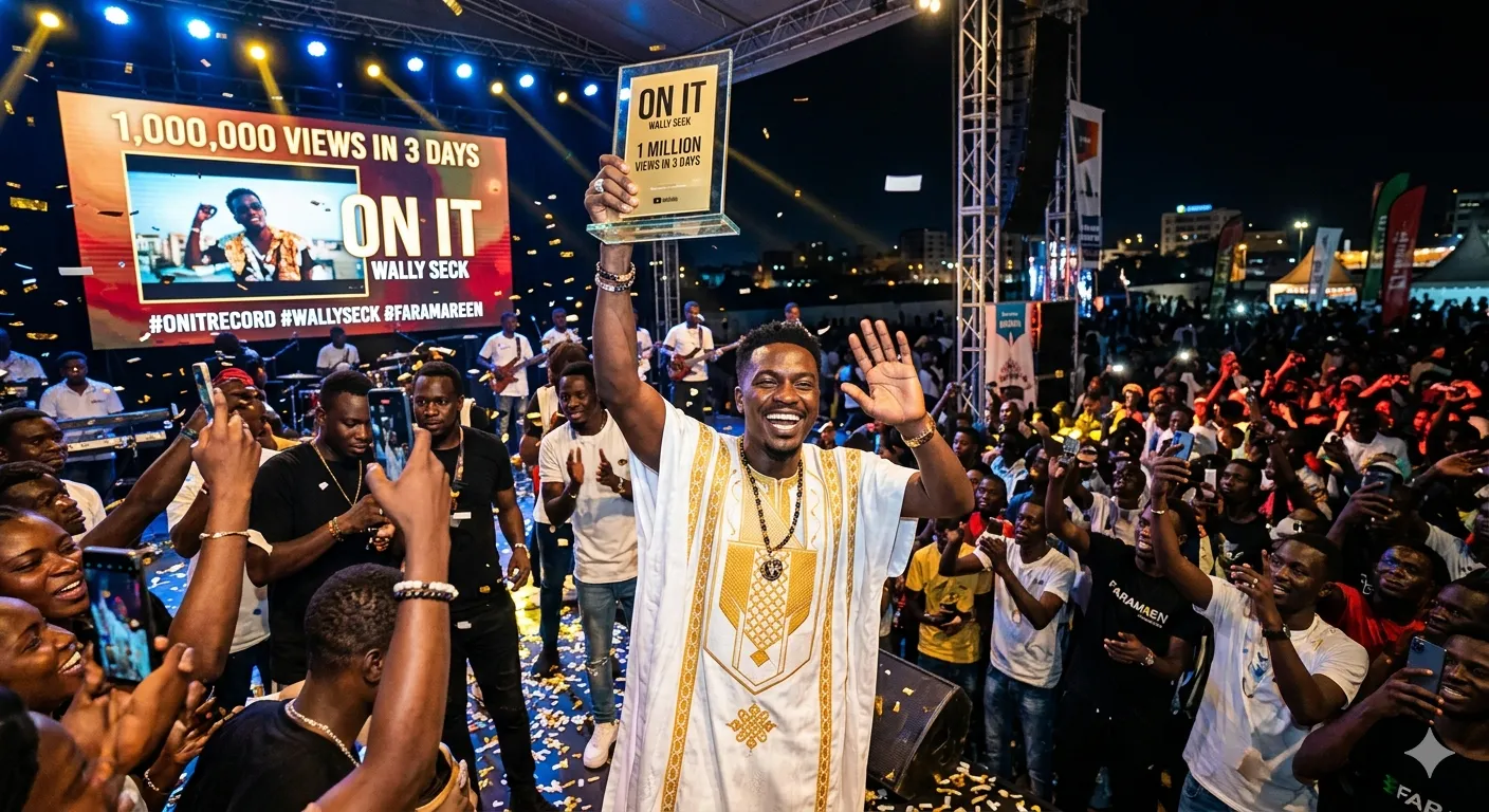 Sorti il y a 72 heures, le nouveau clip de Wally Seck franchit une barre symbolique sur YouTube