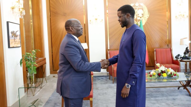 Audience au Palais : Diomaye Faye reçoit le Vice-Président ivoirien Tiémoko Meyliet Koné