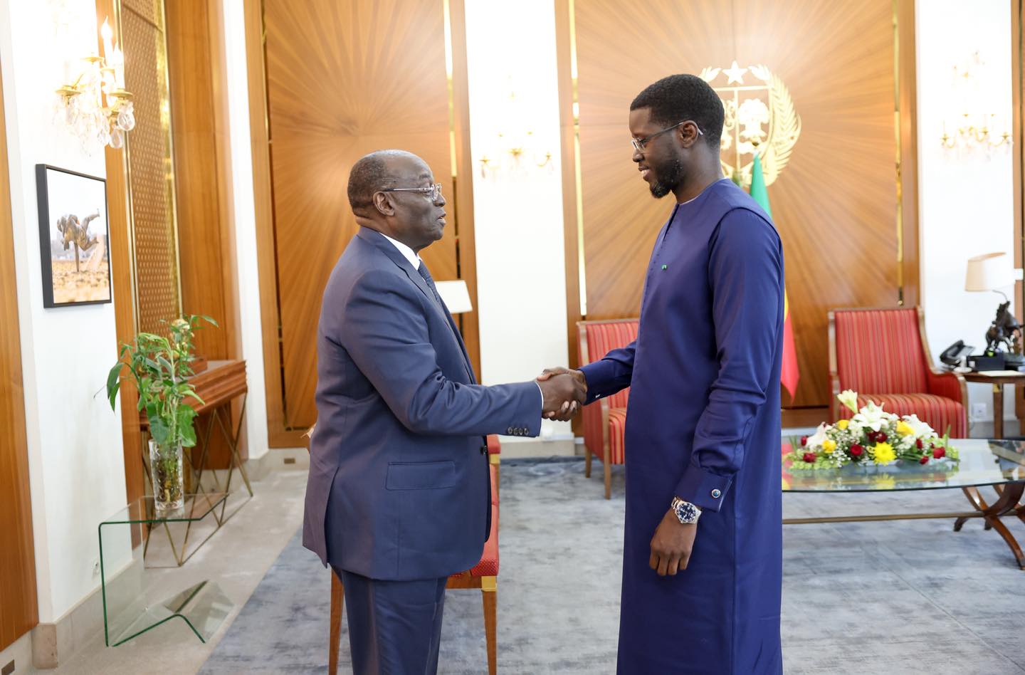 Audience au Palais : Diomaye Faye reçoit le Vice-Président ivoirien Tiémoko Meyliet Koné