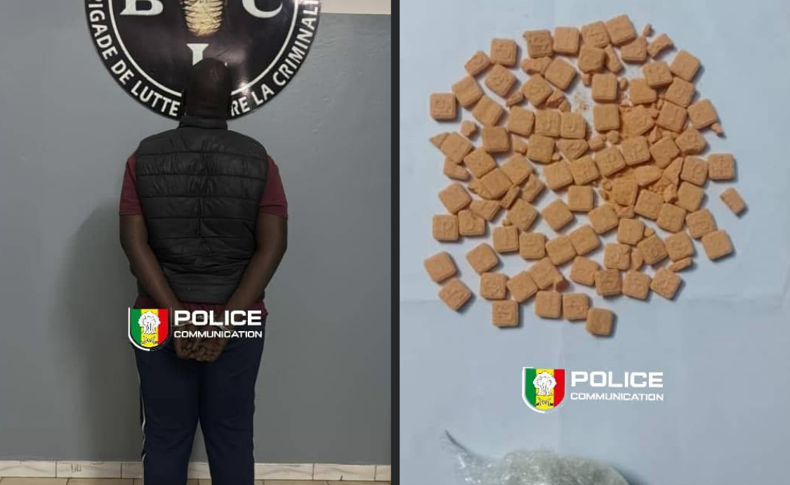 Mermoz : un individu interpellé avec 95 comprimés d’ecstasy et 25 g de haschich