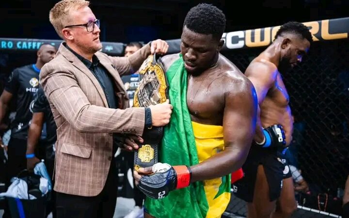 Adama Diop « Blindé », Champion des poids lourds EFC MMA : La ministre des Sports loue une performance de haut niveau