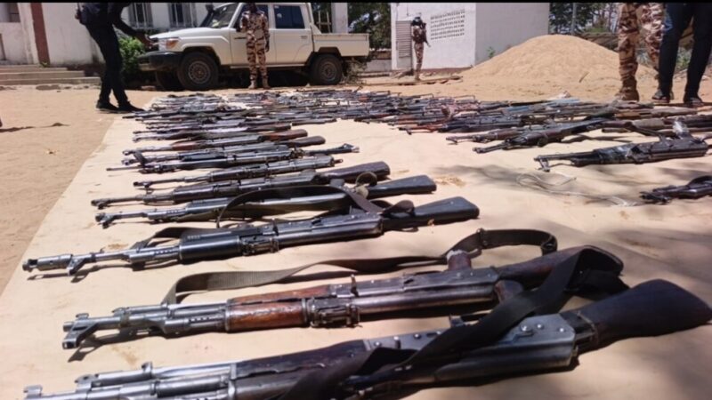 Sécurité aux frontières Tchad-RCA, le volume d&rsquo;armes de guerre saisi par la force mixte
