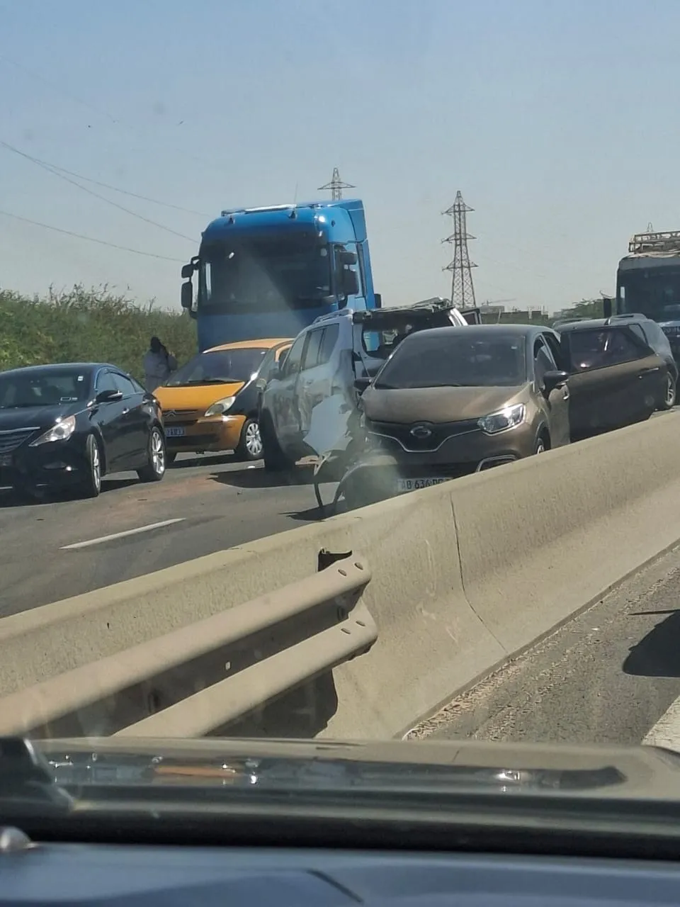 Carambolage sur l&rsquo;autoroute à Sébikotane et le total exact de véhicules accidentés