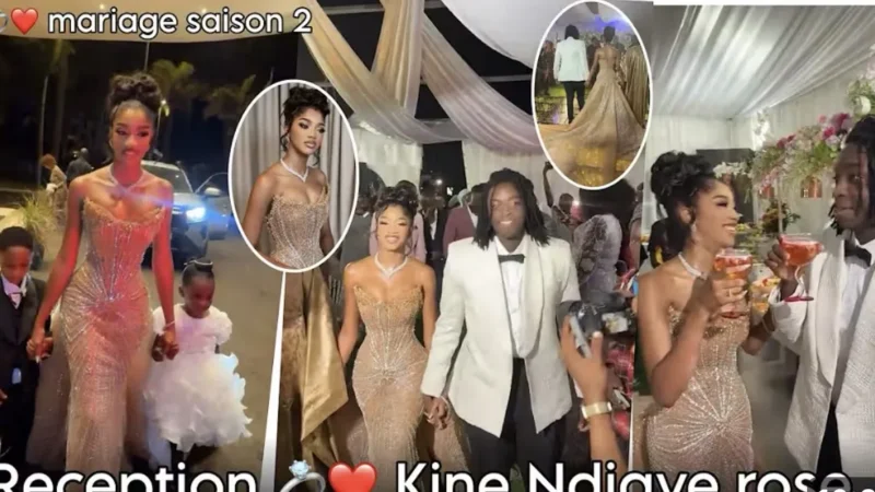 Les images du mariage de Kiné Ndiaye et la posture captée avec son époux