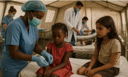 Campagne de dépistage du VIH par le MFA de Seynabou Sankaré, le quartier ciblé