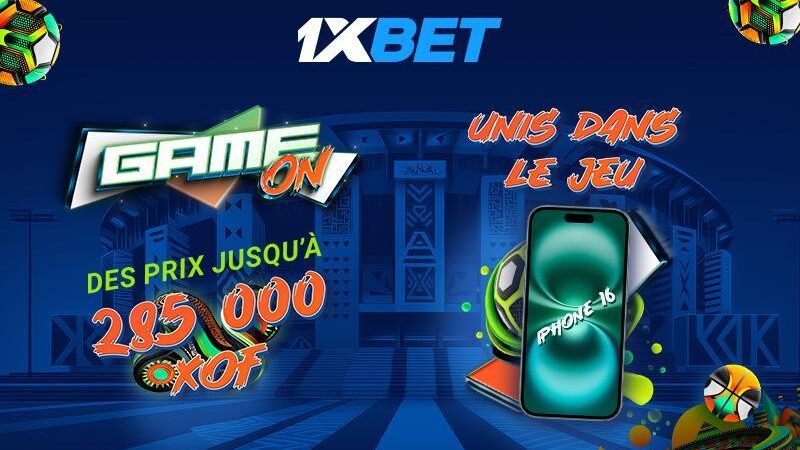 Activez le mode Game On et emportez des prix fabuleux avec 1xBet !
