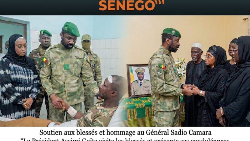 Mali: le Président Assimi Goïta visite les blessés et présente ses condoléances à la famille du Général de corps d’Armée Sadio CAMARA