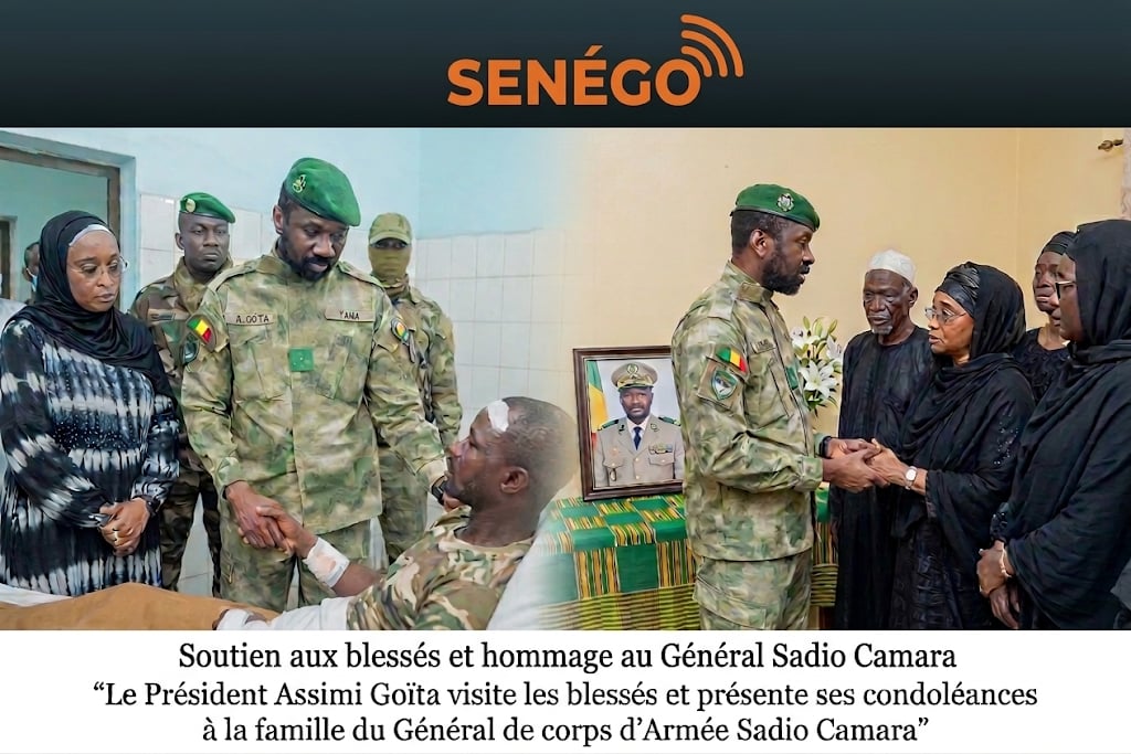 Mali: le Président Assimi Goïta visite les blessés et présente ses condoléances à la famille du Général de corps d’Armée Sadio CAMARA