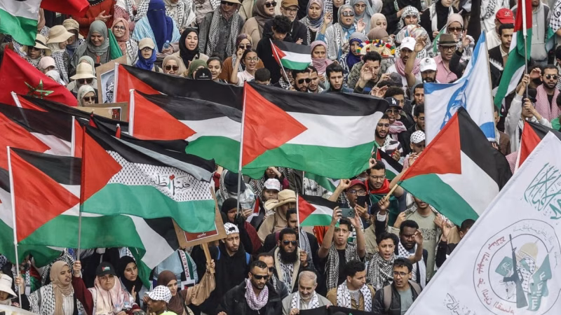Maroc : près de 5 000 manifestants en soutien aux Palestiniens