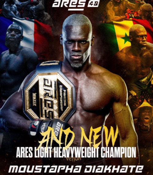 MMA : Le sénégalais Moustapha Diakhaté sacré champion des Light Heavyweights à l’ARES 40 (Vidéo)