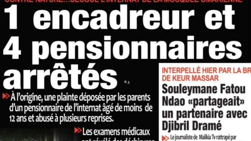 Découvrez les Unes des journaux sénégalais du jeudi 23 avril 2026