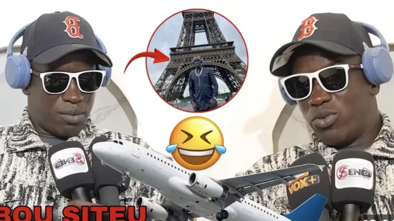 (Vidéo) Paris : Bou Siteu revient avec humour sur des scènes vécues dans l’avion