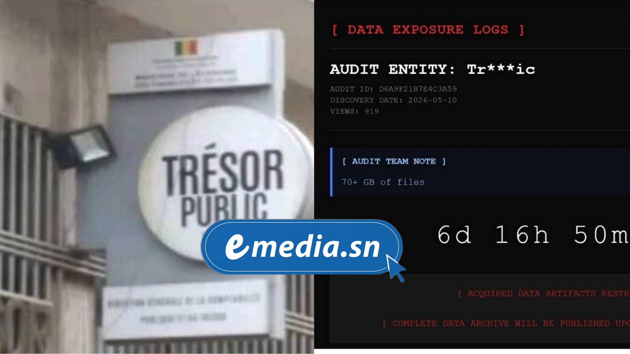 70 Go de données sur le dark web après une cyberattaque visant le Trésor public