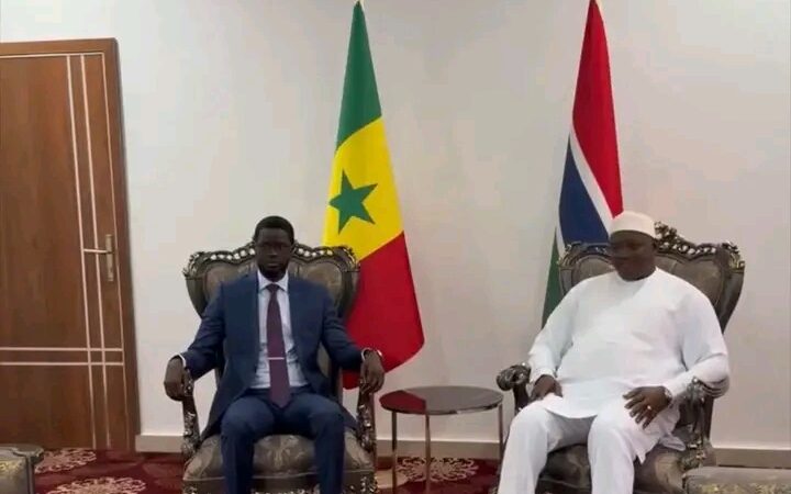 Visite de travail à Banjul : coopération, sécurité et stabilité au cœur des échanges entre Diomaye Faye et Barrow