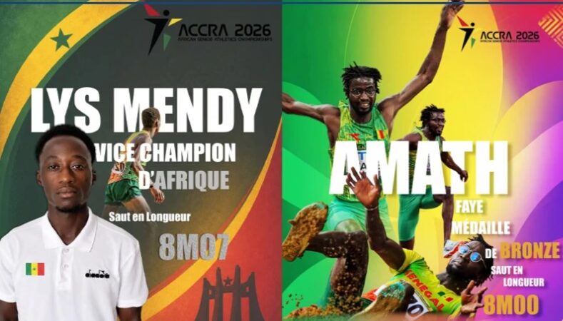 Championnats d’Afrique d’athlétisme Accra 2026: Lys Mendy et Amath Faye offrent deux médailles au Sénégal