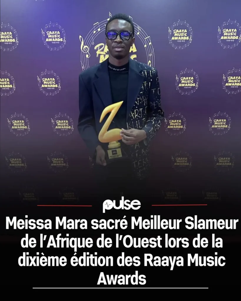 Meissa Mara remporte le titre de Meilleur Slameur de l’Afrique de l’Ouest aux Raaya Music Awards
