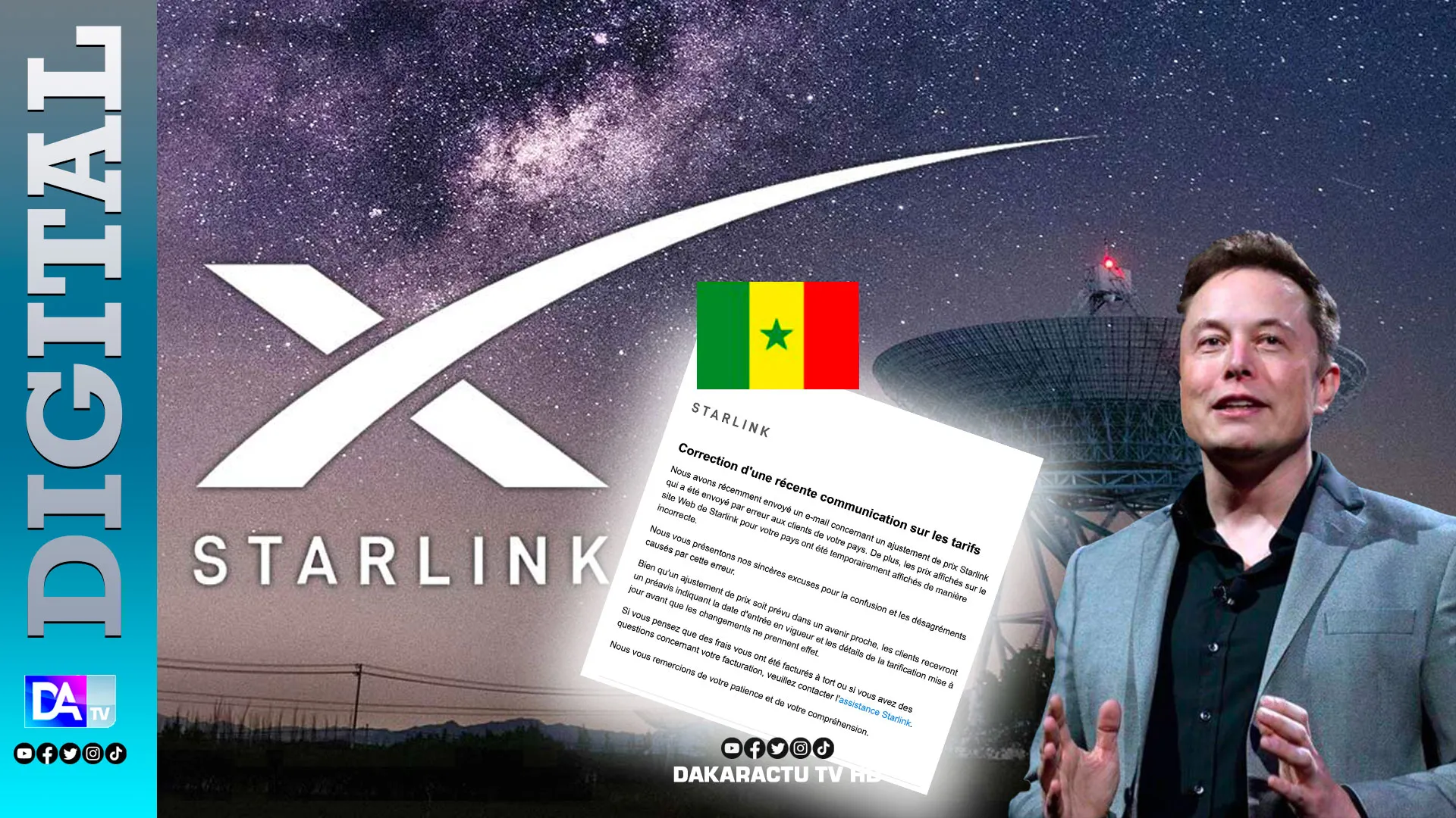 Starlink annule au Sénégal la hausse de 13 000 FCFA annoncée sur son offre Résidentiel
