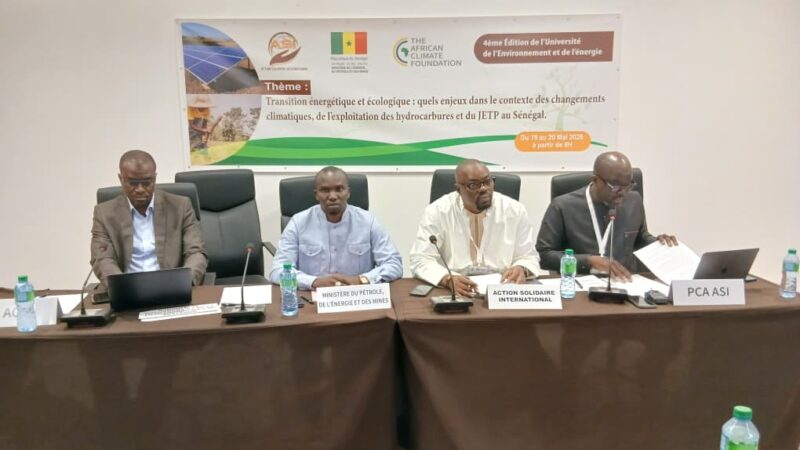 Université Environnement et Énergie : L’urgence climatique au cœur des débats à Dakar (Senego TV)