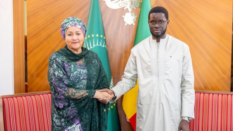 Diplomatie : Diomaye Faye reçoit la Vice-Secrétaire générale de l’ONU