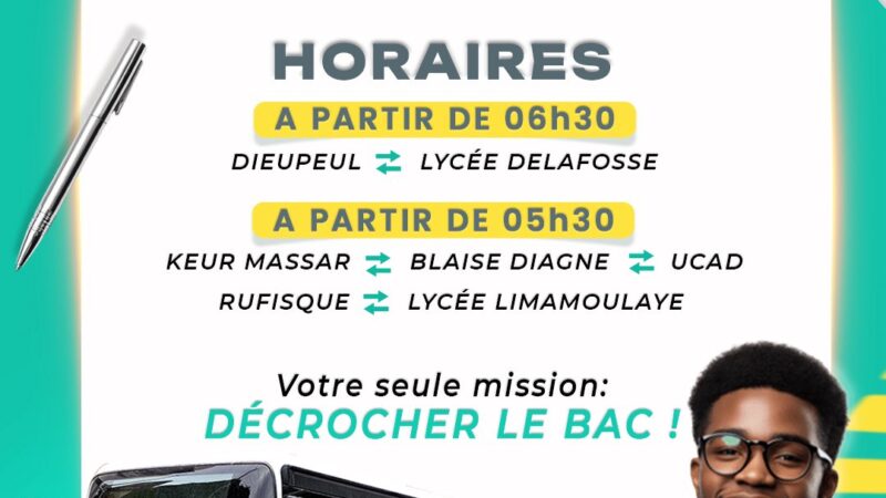 Bac 2026 : Dem Dikk double les départs sur 3 lignes pour les candidats