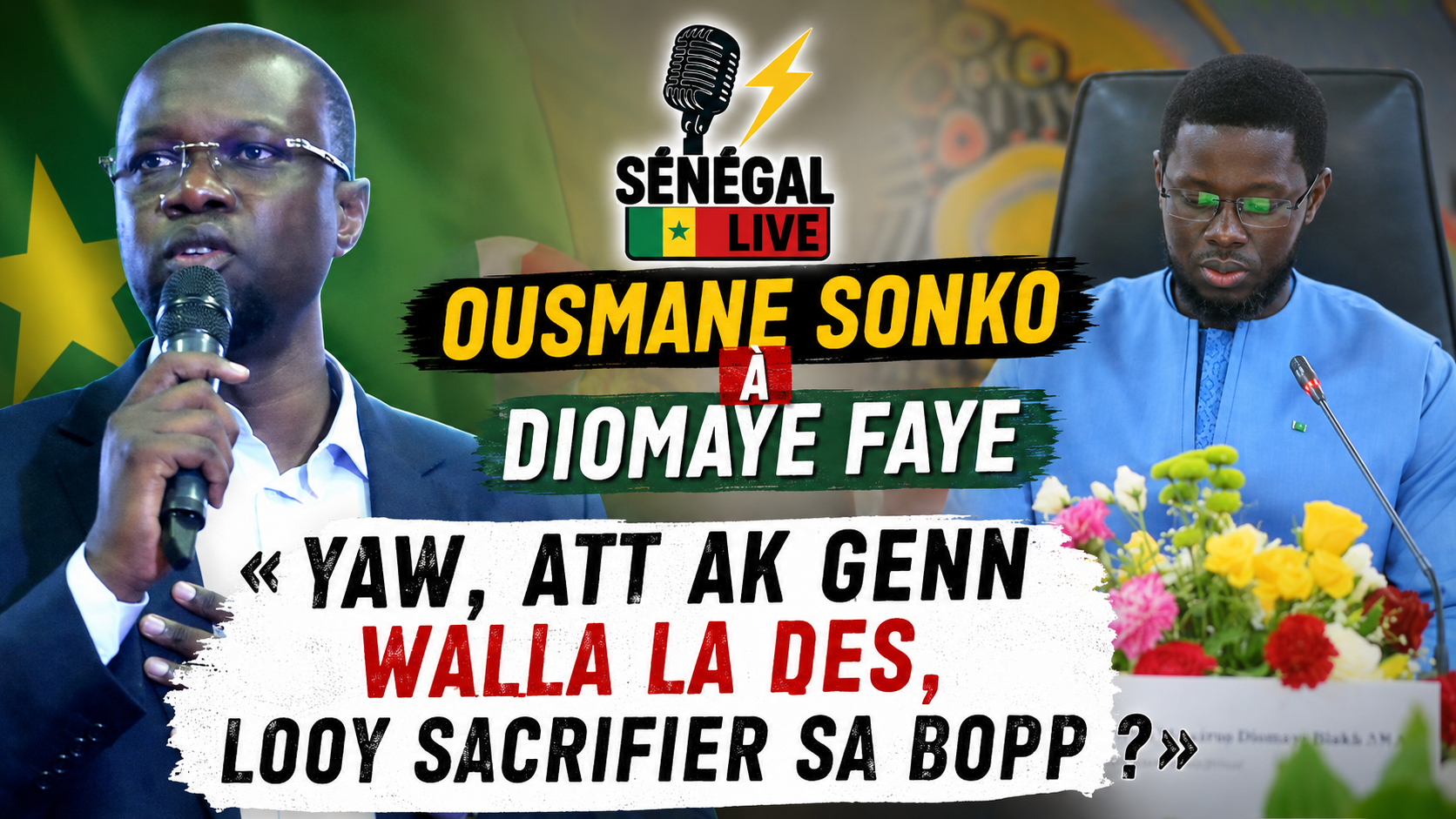 Ousmane Sonko à Diomaye Faye : « Yaw, att ak genn walla la d
