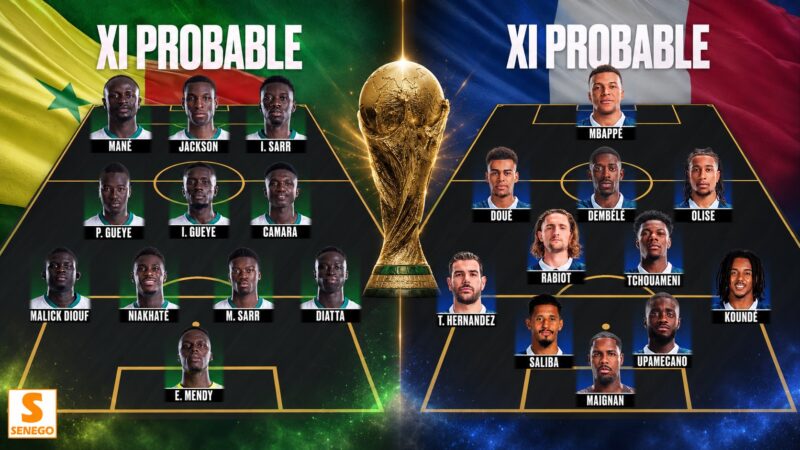 France – Sénégal : le onze probable des Lions se précise avant le choc de 19h GMT